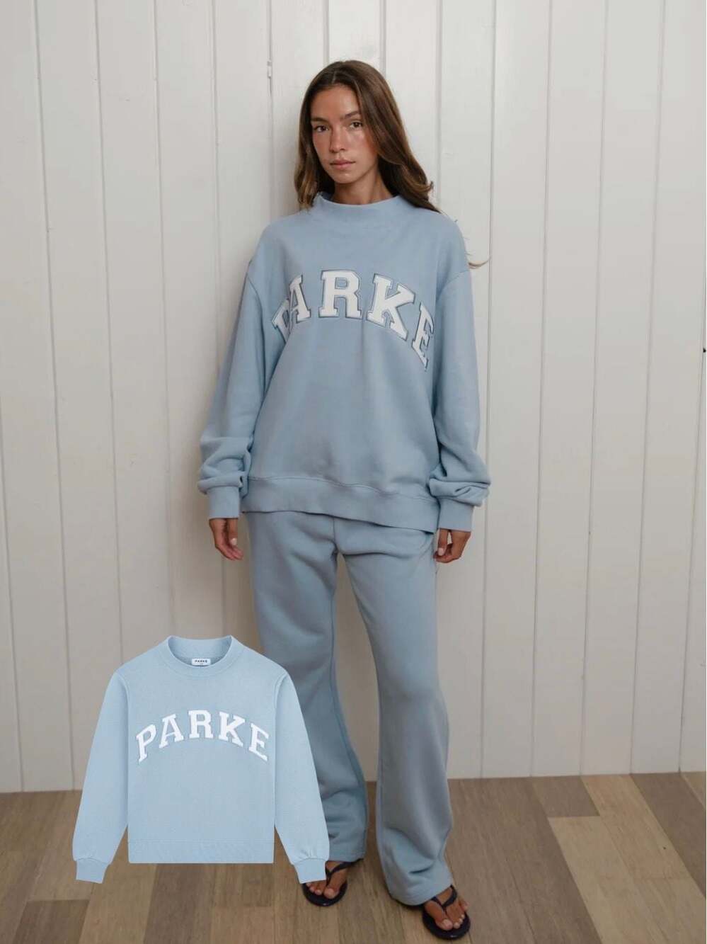 PARKE COASTAL 2026 Varsity Mockneck Sweatshirt Salty Blue L/XL SOLD OUT ONLINE